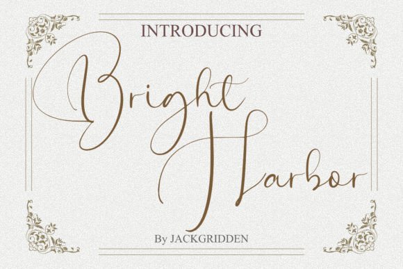 Bright Harbor: A Script Font for Serene Coastal Design