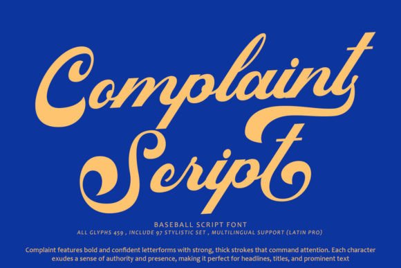 Complaint: A Bold Typeface for High-Impact Communication